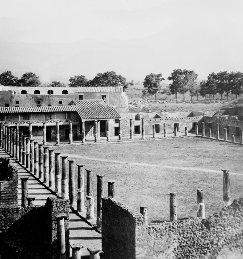 Colosseum in Rome Itlay - Gladiators Barracks - c 1926 Photograph by International  Images