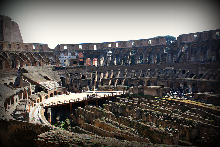 Colosseum Photograph - Colosseum Interior  by Kevin Flynn
