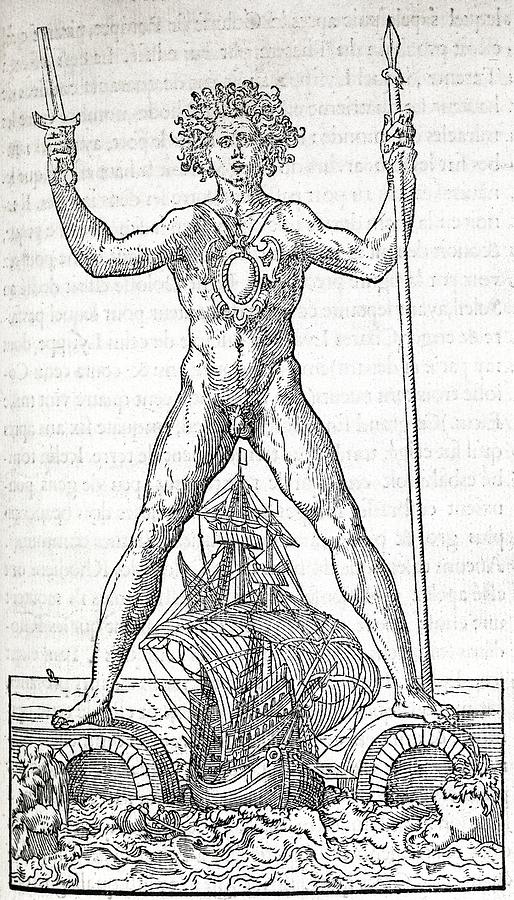 Colossus Of Rhodes, 16th Century Artwork Photograph by Middle Temple Library