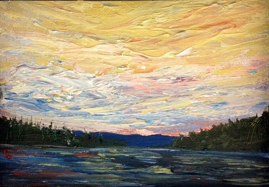 Colourful Northern Sky  Painting by Desmond Raymond