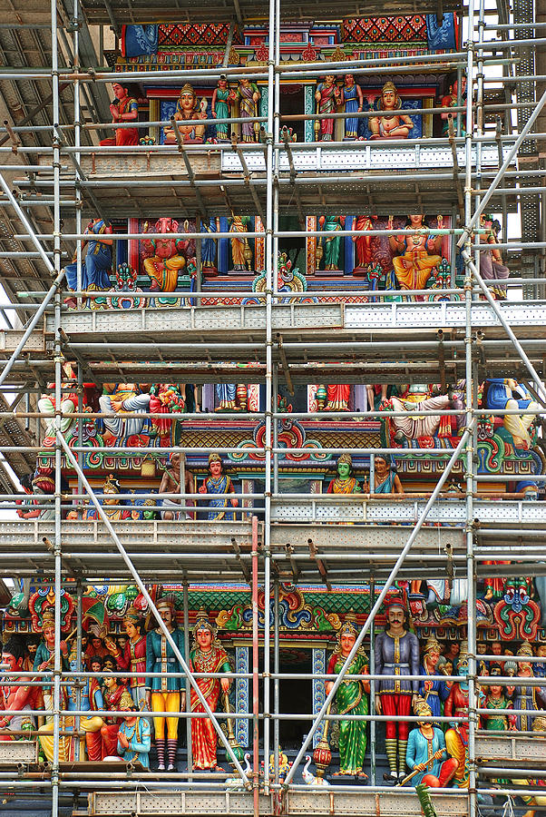 Colours and scaffolding Photograph by Perry Van Munster