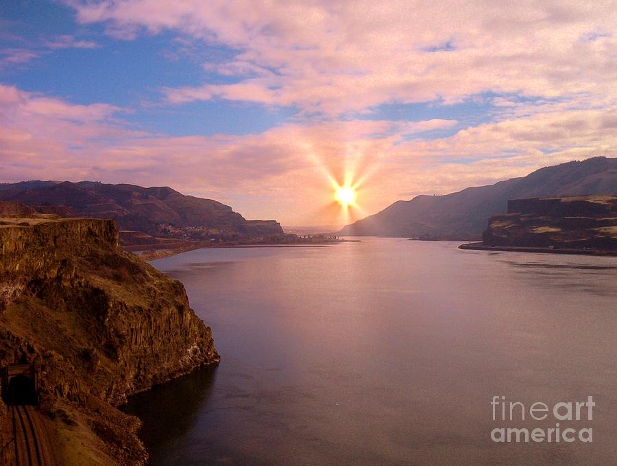 Columbia River Sunrise Photograph by Charles Robinson