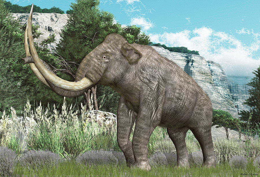 Columbian Mammoth Digital Art by Walter Colvin