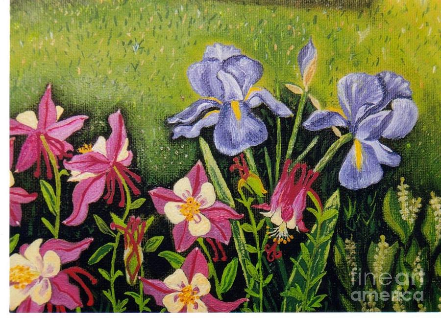 Iris Painting - Columbine-iris Dance by William Ohanlan