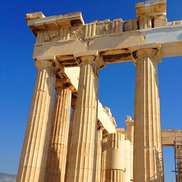 Greek Photograph - Columns #greek #column #columns #temple by Dimitre Mihaylov