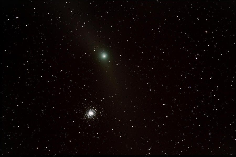 Comet Garradd and the M92 Star Cluster Photograph by Kevin Shank Family ...