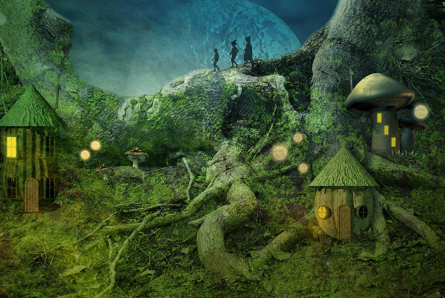 Fairy Digital Art - Coming home by Carol and Mike Werner