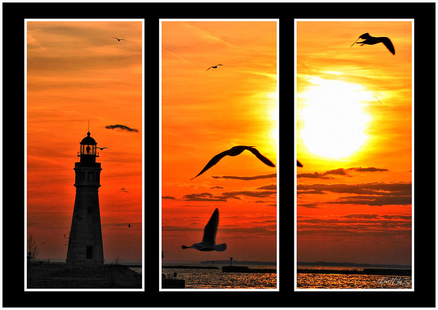 Coming Home Sunset Triptych Series Photograph by Michael Frank Jr