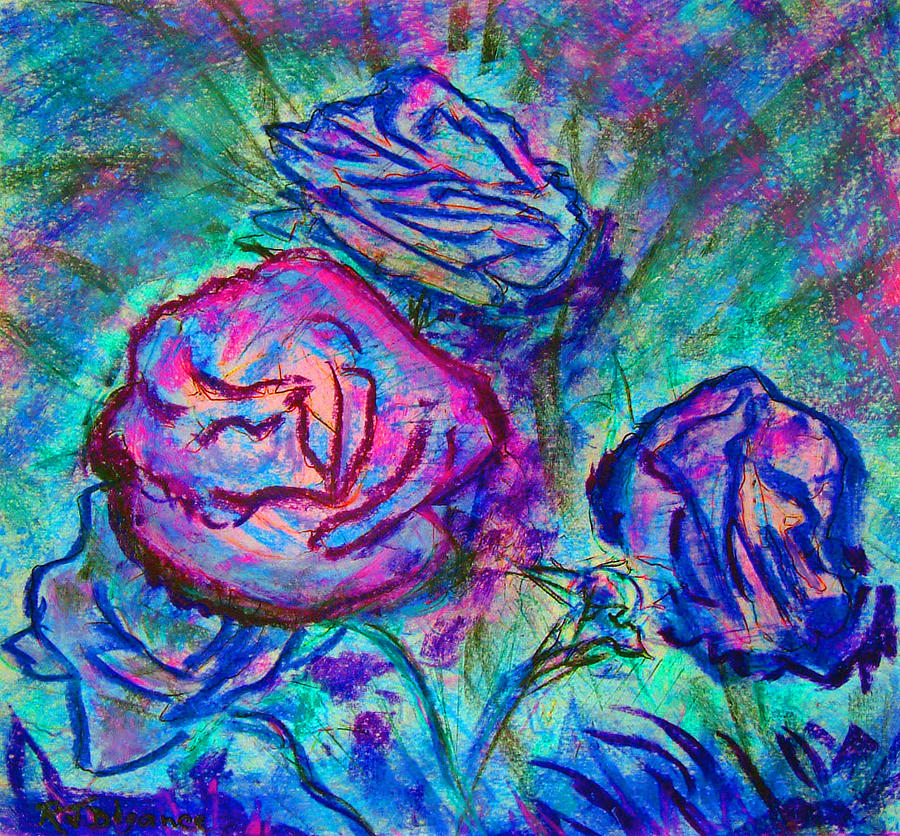 Coming Up Roses Painting