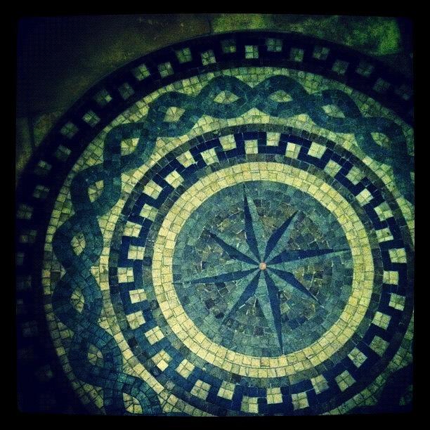 Floor Photograph - Compass Rose by Dave Edens