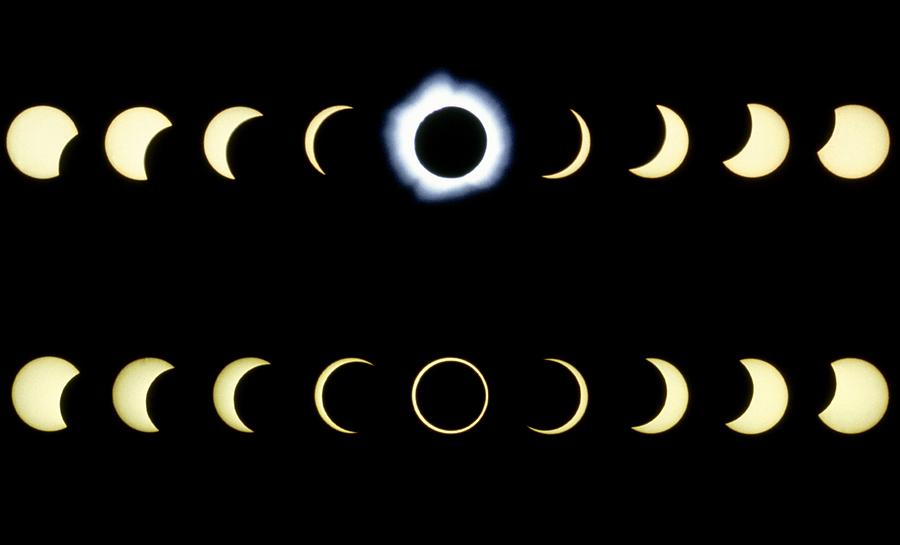 Composite Time-lapse Images Of Solar Eclipses Photograph by Dr Fred ...