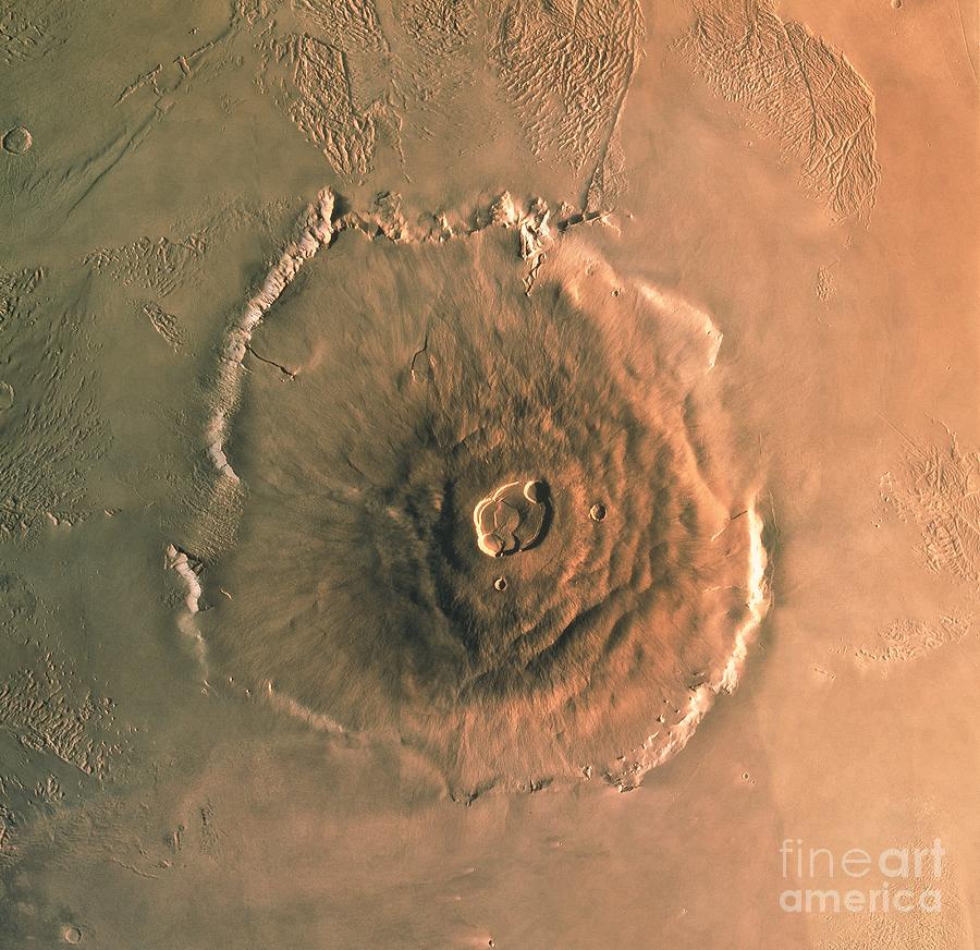 Computer-enhanced Image Of Olympus Photograph by U.S. Geological Survey