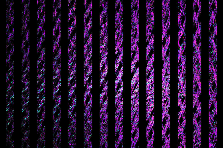 Computer Generated Magenta Abstract Fractal Flame black Backgroud Digital Art by Keith Webber Jr