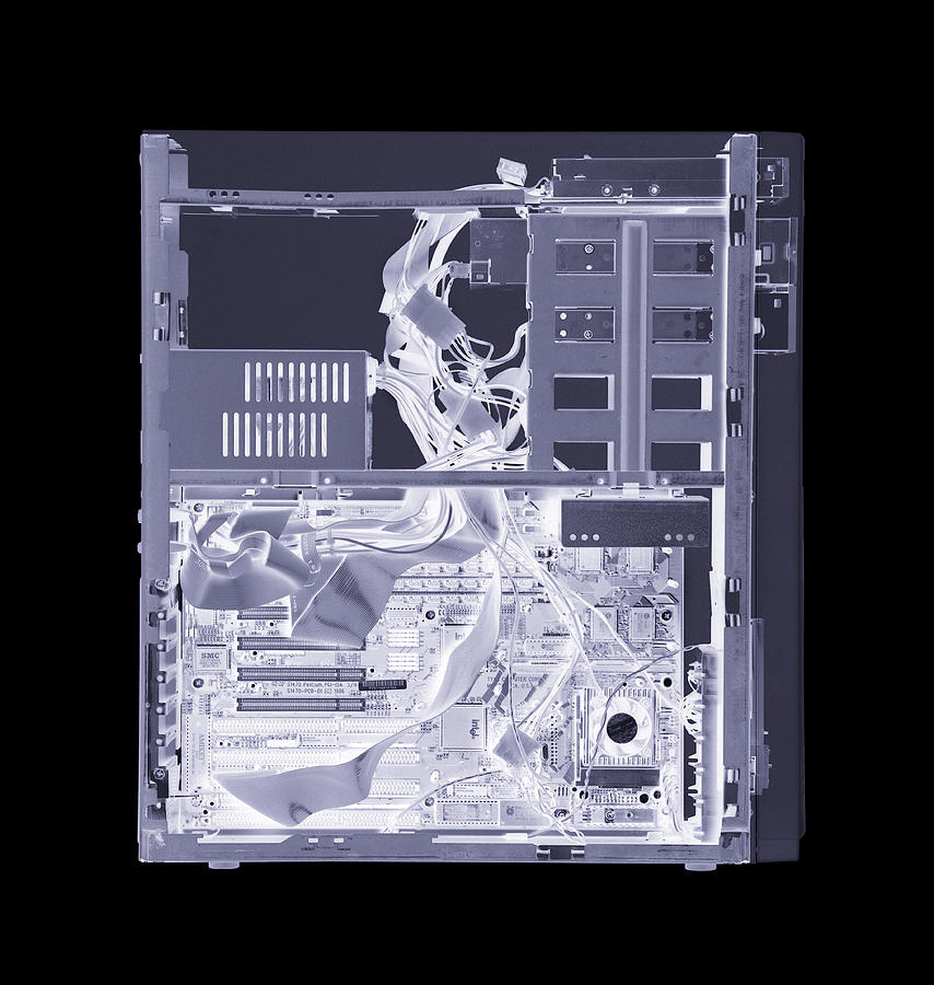 X-ray Photograph - Computer, Simulated X-ray by Mark Sykes