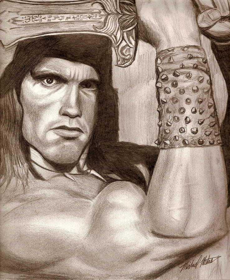 Conan the Barbarian Drawing by Michael Mestas | Fine Art America