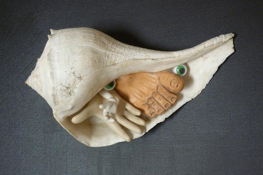 Conch Fritter Critter Sculpture by Douglas Fromm