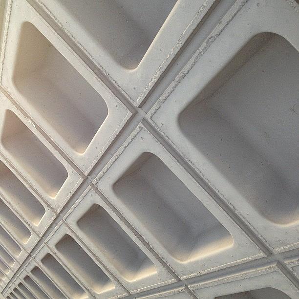 Architecture Photograph - #concrete #waffle #ceiling #square by Kevin Mao