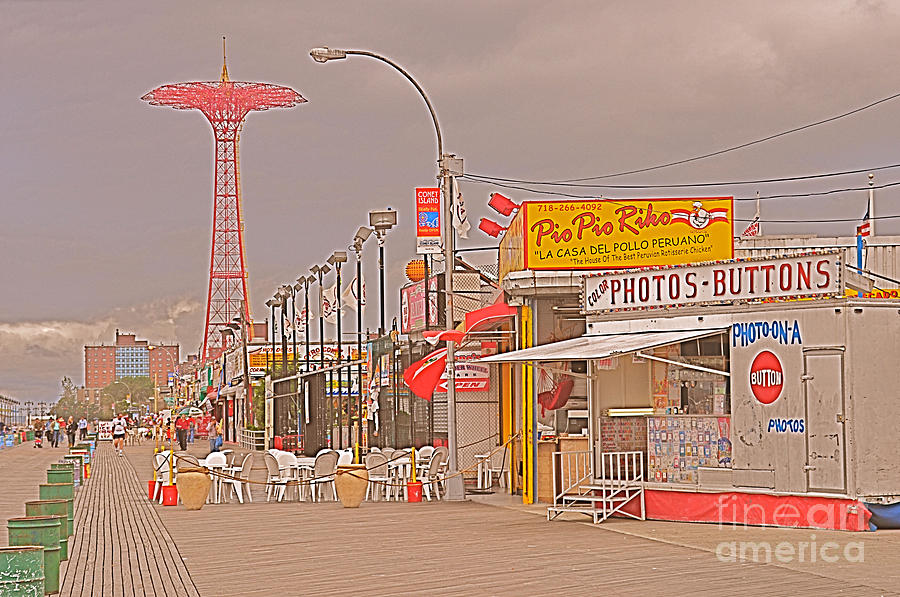 Coney Island Boardwalk Photograph by Mark Gilman