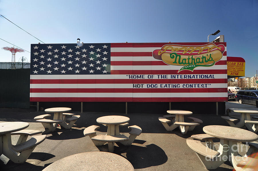 American Flag Photograph - Coney Island by Mark Gilman