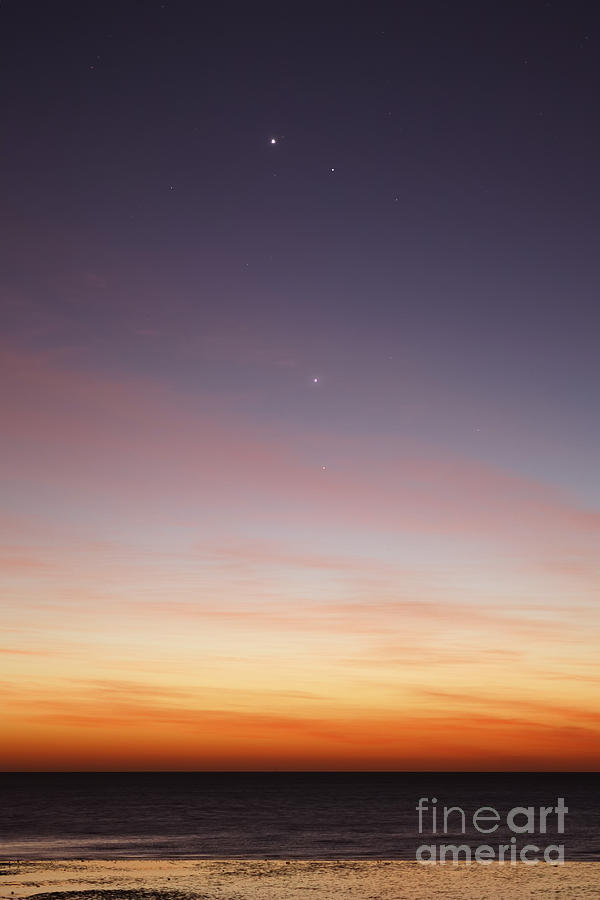 Conjunction Of Venus, Mercury, Jupiter Photograph by Luis Argerich