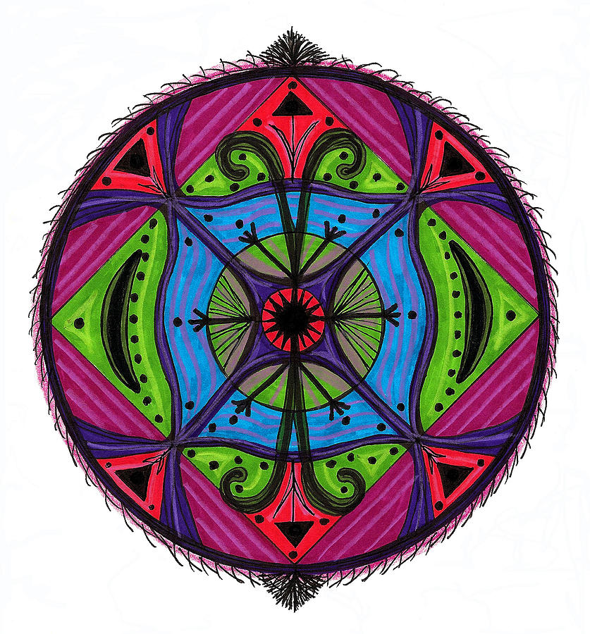 Connection Mandala Drawing by Robens Napolitan Tom Kramer