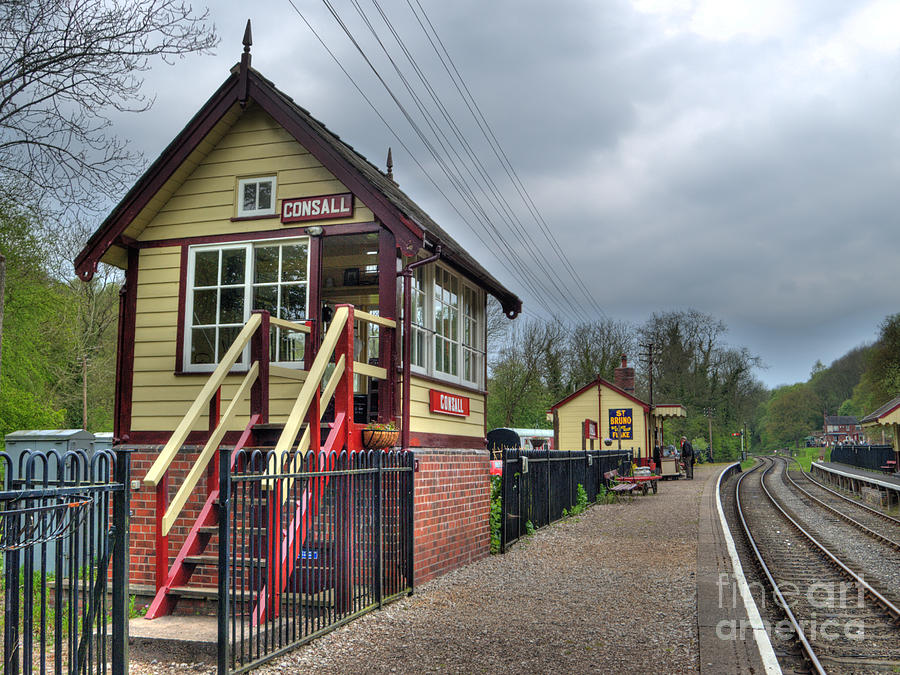 Consall signal box colour Photograph by Steev Stamford
