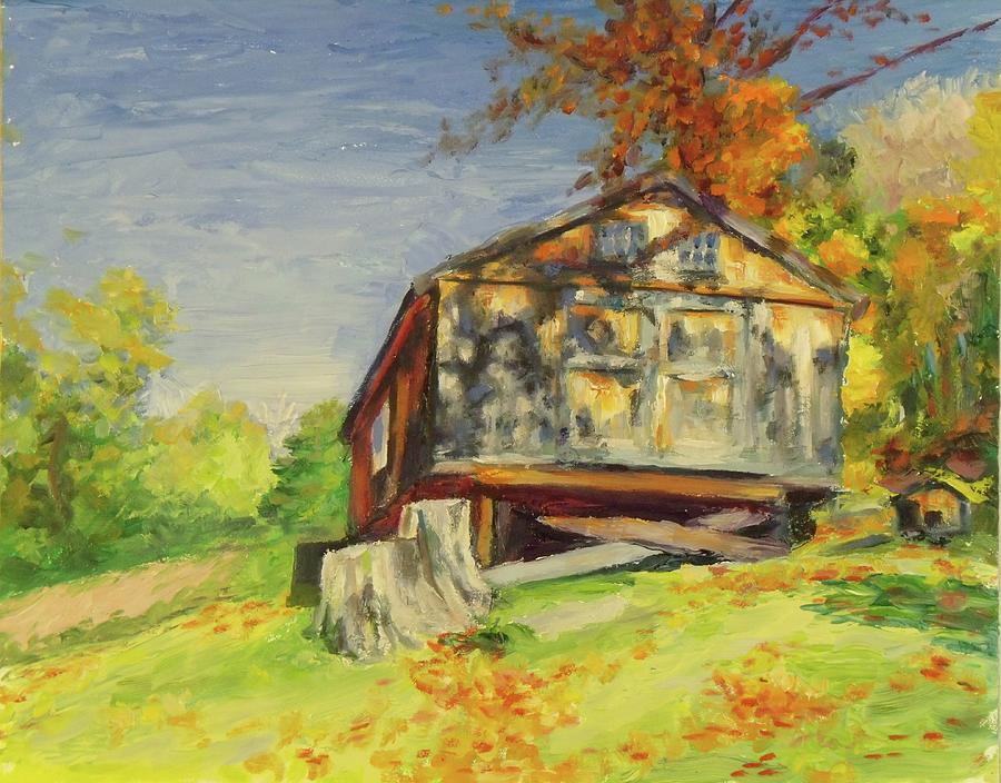 Converted Barn Orrs Mill NY Painting by Nicolas Bouteneff