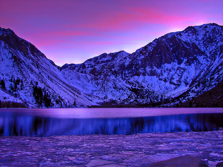 Convict Lake Winter Sunset Photograph by Scott McGuire
