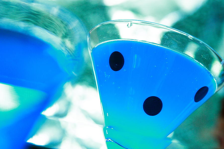 Cool Blue Vintage Martini  Photograph by Toni Hopper