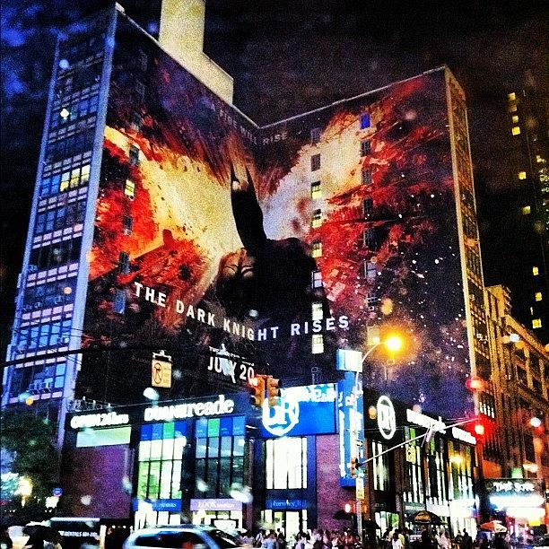 Batman Movie Photograph - Cool Dark Knight Rises Billboard #nyc by Lisa Thomas