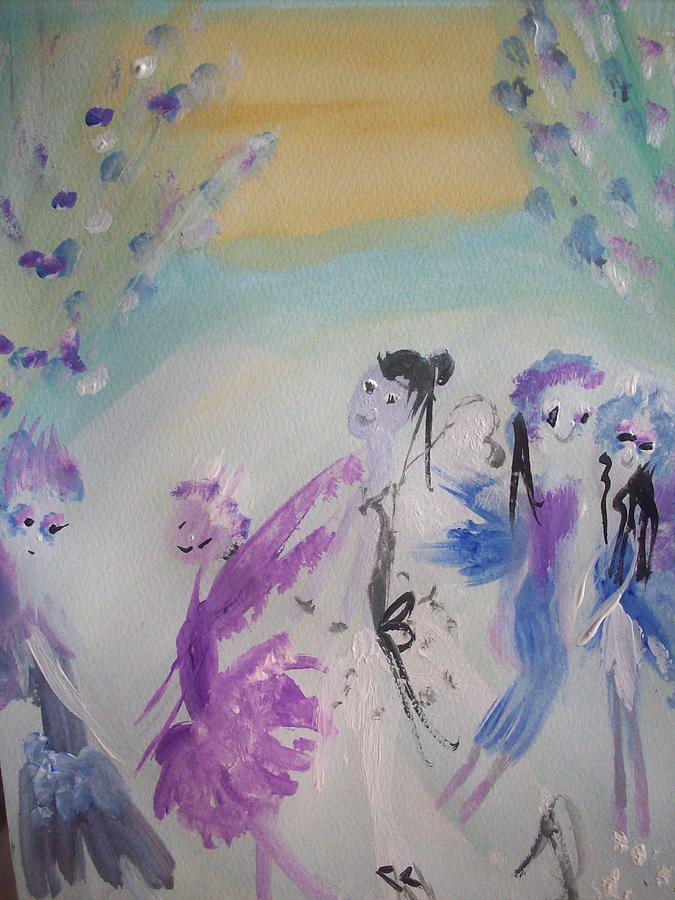 Cool fairies Painting by Judith Desrosiers