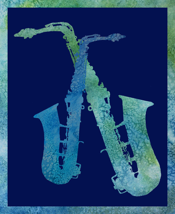 Cool Digital Art - Cool Jazzy Duet by Jenny Armitage
