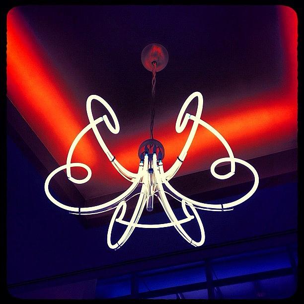 Chicago Photograph - Cool Neon Light Fixture At The Hotel by Christopher Hughes