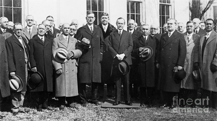 Coolidge: Freemasons, 1929 Photograph by Granger