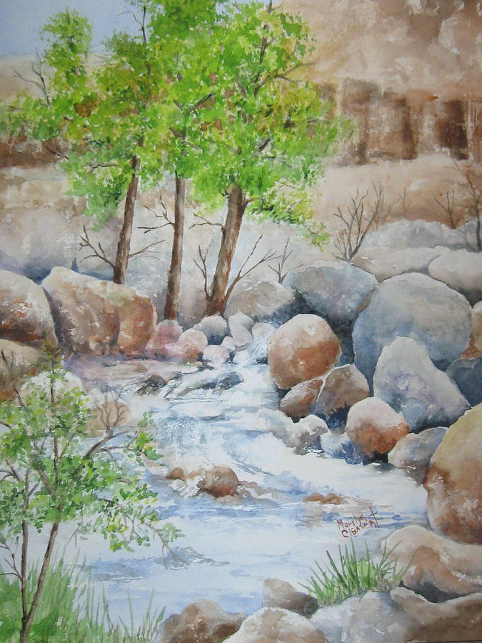 Cooling Stream II Painting by Marilyn  Clement