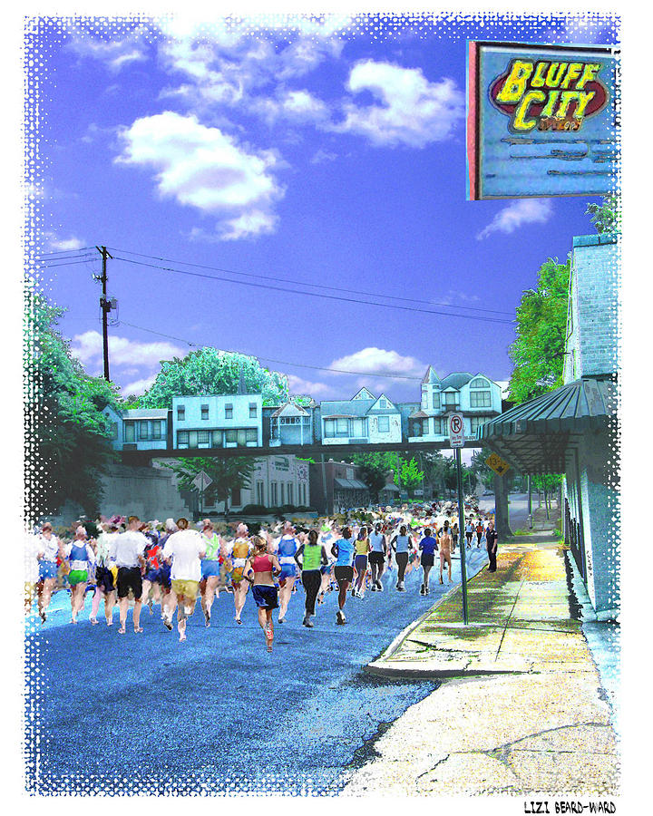 Memphis Digital Art - Cooper Young Festival Race Poster 2009  by Lizi Beard-Ward