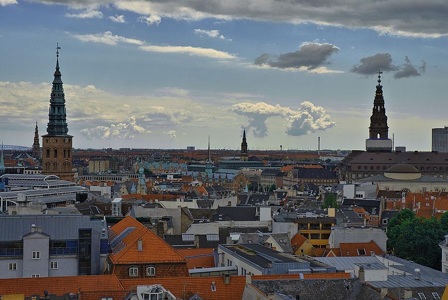 Copenhagen Rooftops Photograph by Steven Richman