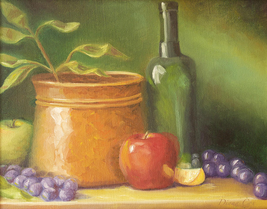 Still Life Painting - Copper and Green by Diana Cox