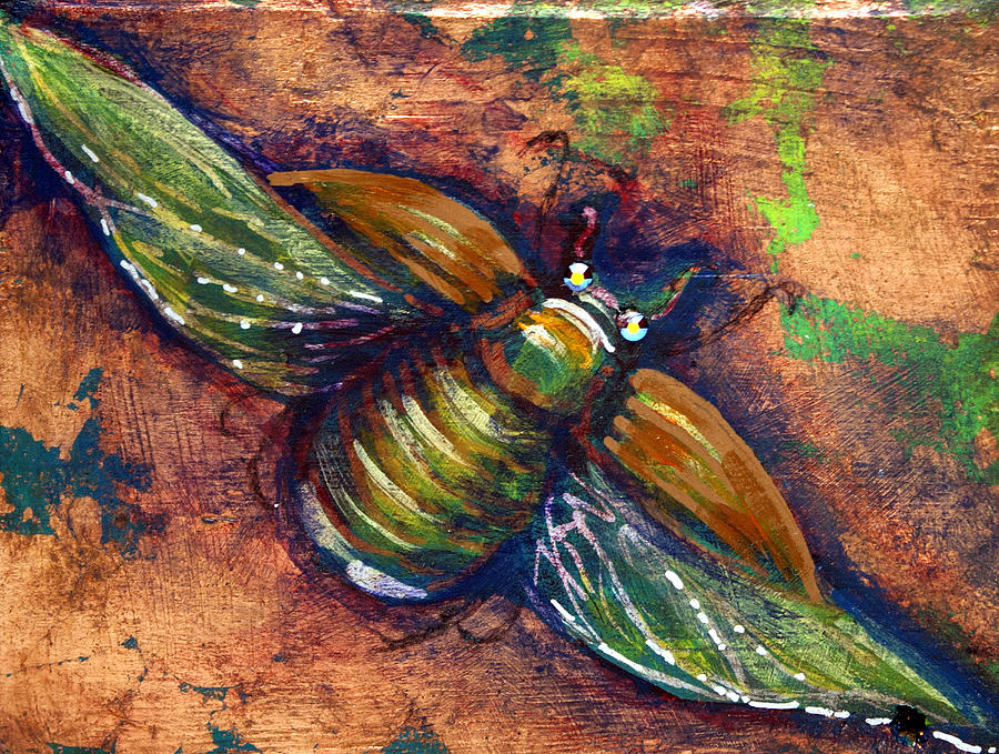 Copper Beetle Mixed Media by Ashley Kujan