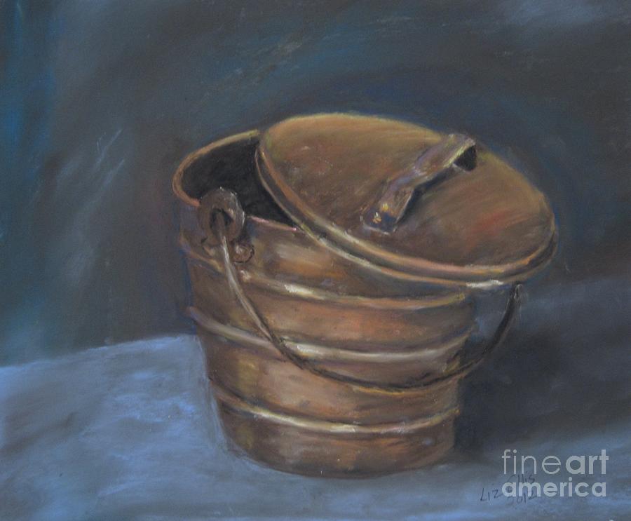 Copper Bucket Painting by Elizabeth Ellis