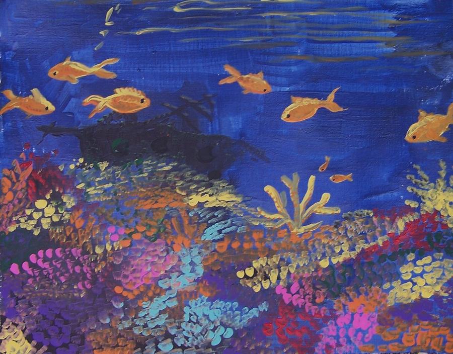 Coral Reef Garden Painting by Renate Pampel - Fine Art America