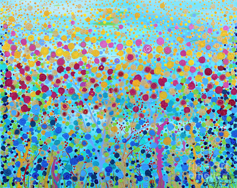 Coral Symphony Painting by Stacey Zimmerman