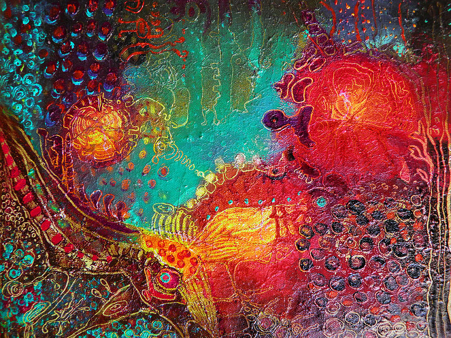 Coral World Painting by Lolita Bronzini