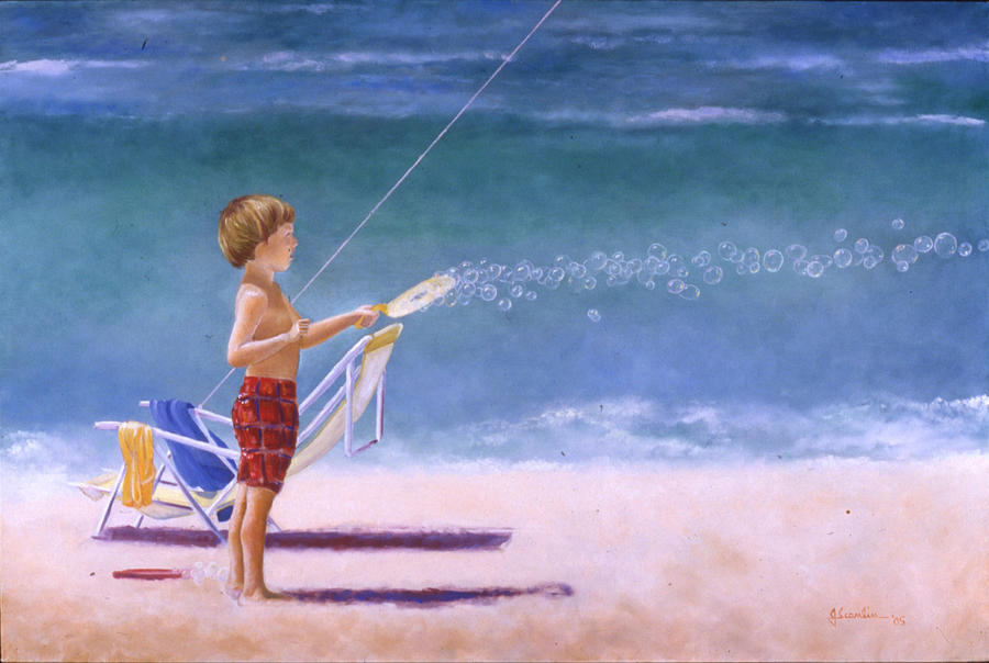 Summer Painting - Corey at Destin by Jean Scanlin Wright
