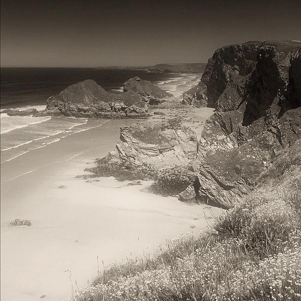 Nature Photograph - Cornwall #seaside #sea#cliffs by Anita Callister Jones