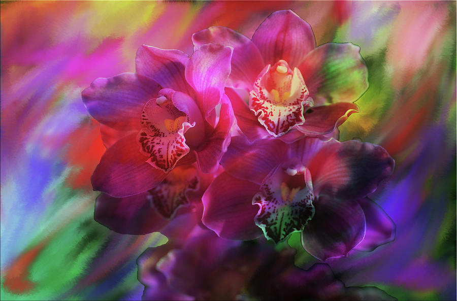 Coronation Orchids  Painting by Don Wright