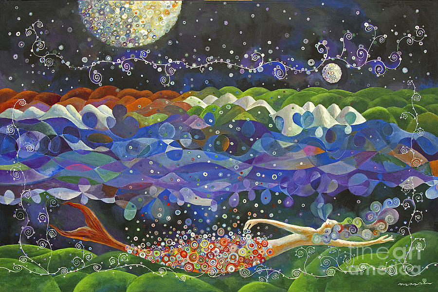 Cosmic Ocean Painting by Manami Lingerfelt