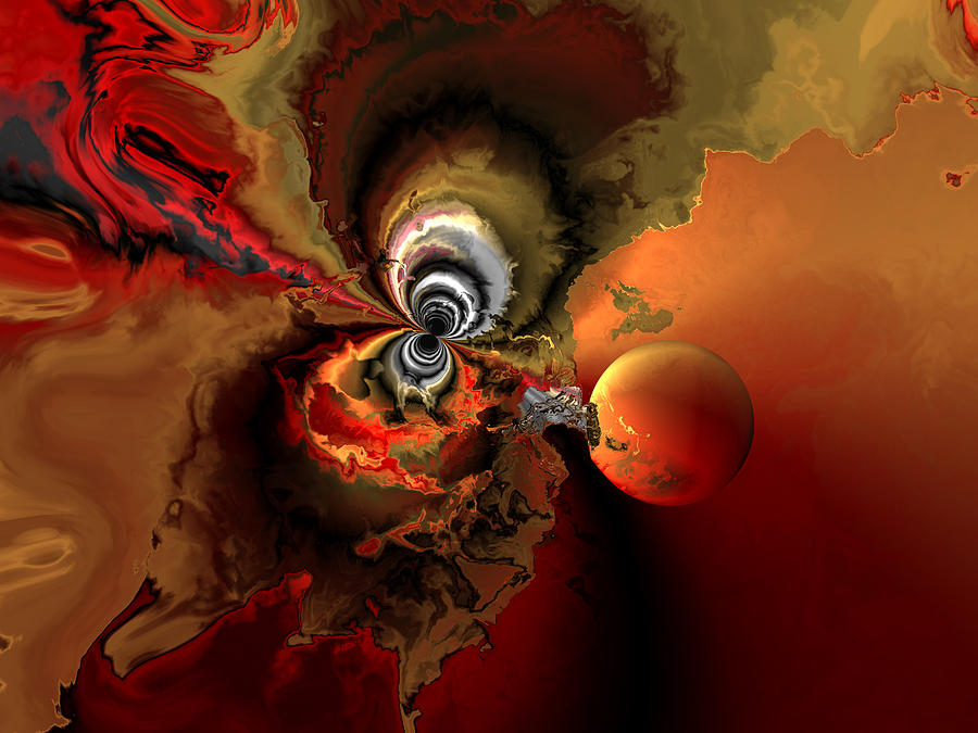 Abstract Digital Art - Cosmic storm by Claude McCoy