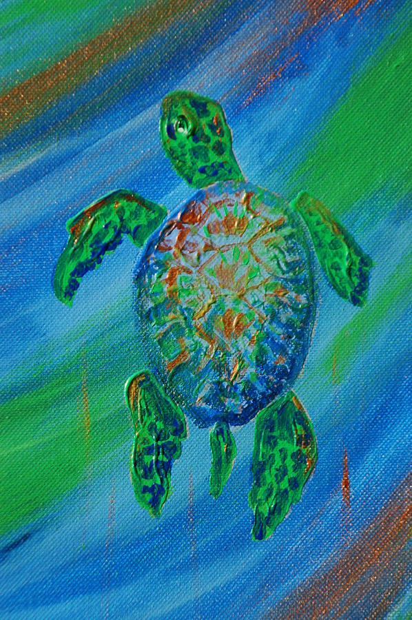 Cosmic Turtle Painting by Katheryn Napier KatNap | Fine Art America