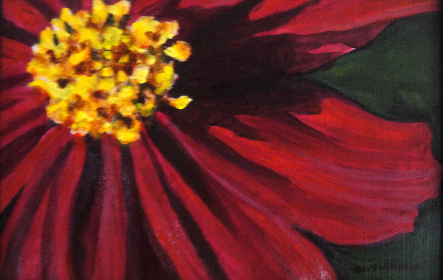 Cosmos Close Up Painting by Edith Hunsberger
